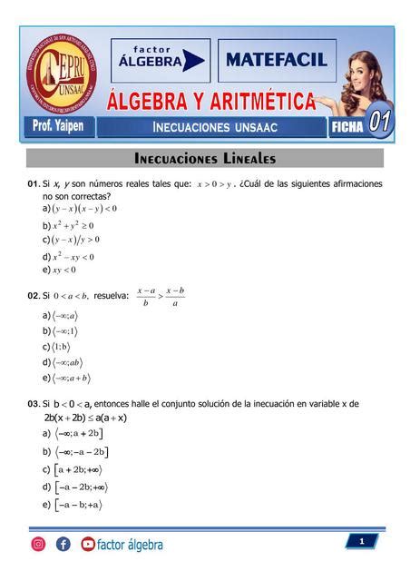 Inecuaciones Lineales UNSAAC Jeancarlo M UDocz