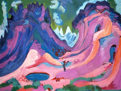 The Amselfluh Pink Purple Landscape Ernst Ludwig Kirchner