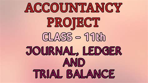 Accountancy Project Class Journal Ledger And Trial Balance