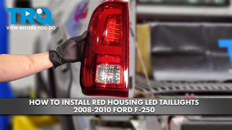 How To Install Red Housing Led Taillights 2008 2010 Ford F 250 Youtube