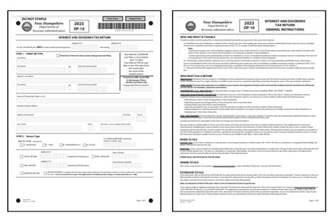 New Hampshire Tax Forms 2023 Printable State NH DP 10 Form And NH DP