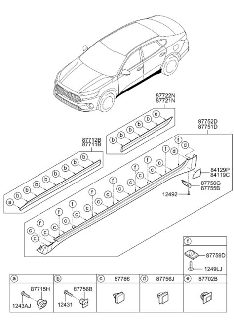 Body Side Moulding 2020 Kia Cadenza