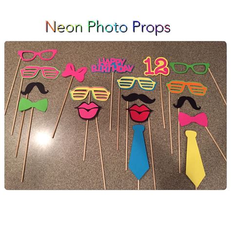 Neon Photo Booth Props Brightlight Booth Boothprops 80s Props Throw