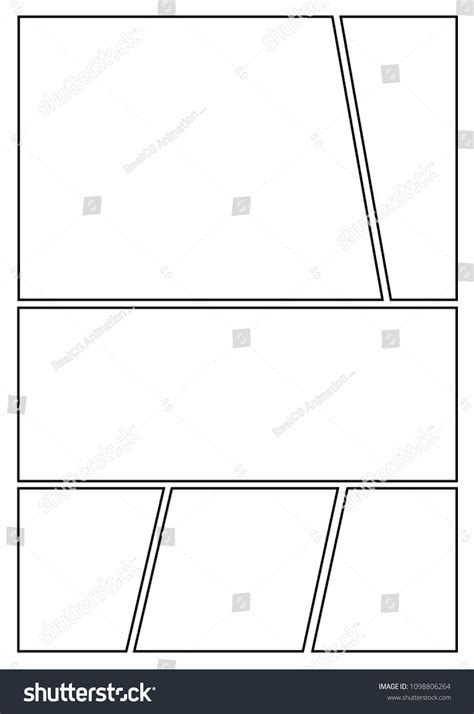 Manga Storyboard Layout Template Rapidly Create Stock Vector Royalty