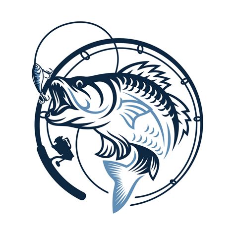 Sport Fishing Logo Design Template Illustration Vector Art At