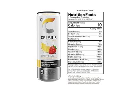 Celsius Sparkling Strawberry Lemonade Functional Essential Energy