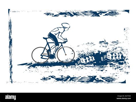 Cycling Grunge Poster Stock Photo Alamy