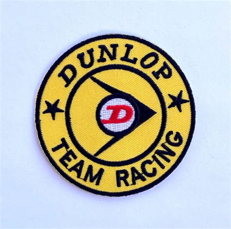 Embroidered Patch Dunlop Team Racing NEW Iron On Sew On EBay