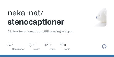 Github Neka Nat Stenocaptioner Cli Tool For Automatic Subtitling