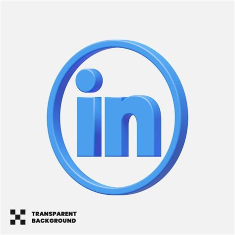 Icono De Redes Sociales Linkedin En D Render Archivo Psd Premium