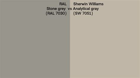 Ral Stone Grey Ral 7030 Vs Sherwin Williams Analytical Gray Sw 7051