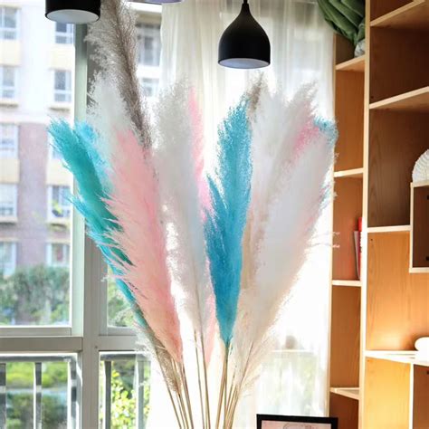 P Wholesale Boho Wedding Decor Large Plume Dry Pampas Grass Flower