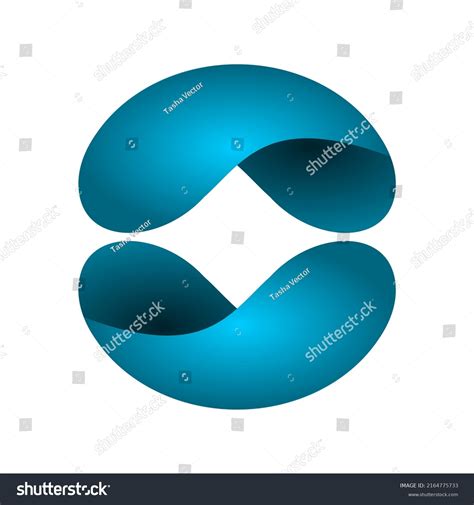 Shiny Blue Sphere Logo Template Modern Stock Vector Royalty Free