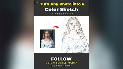 How To Turn Any Photo Into A Color Sketch Photoshop Tutorial Youtube