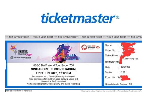 Singapore Badminton Open 2023 Tickets Vouchers Event Tickets On