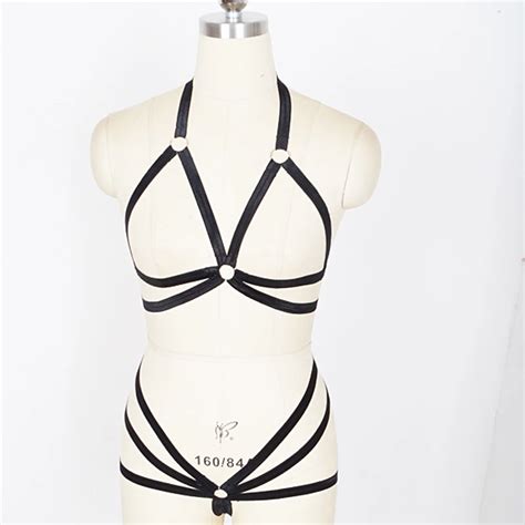 Women Blak Exotic Apparel Gothic Harajuku Sexy Lingerie Body Harness