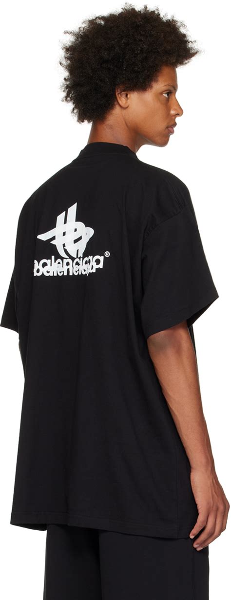 Balenciaga Black Printed T Shirt Balenciaga