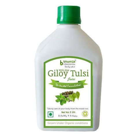 Bhumija Lifesciences Giloy Tulsi Juice Sugar Free Ltr In Hindi