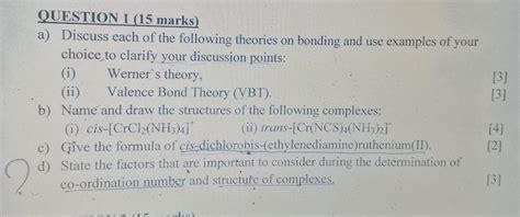 Solved Question Marks A Discuss Each Of The Chegg