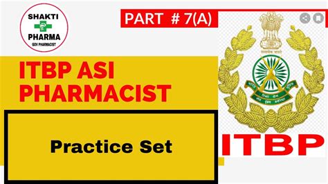 Itbp Asi Pharmacist Part A Very Imp Mcq Pharmacy Mcq Aiims