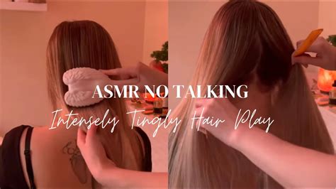 Asmr The Most Tingly Hair Play On Lovely Long Hair Brushing Combing