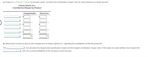 Solved Galaxy Sports Inc Manufactures And Sells Two Styles