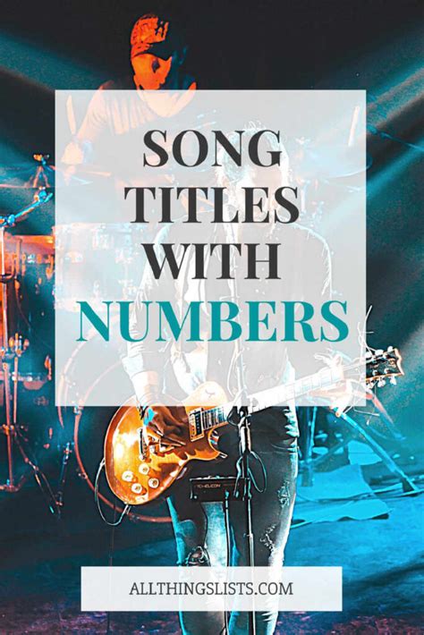 Song Titles With Numbers In