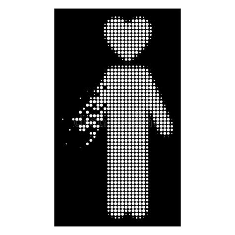 Icono De Semitono Del Hombre Del Amante Del Pixel Brillante De La