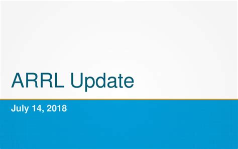 ARRL the national association for AMATEUR RADIO - ppt download