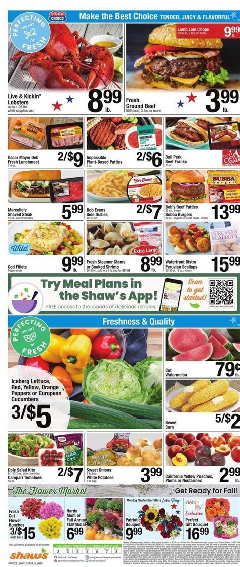 Shaws MA ME NH RI VT Weekly Ad Flyer Specials September 2 To