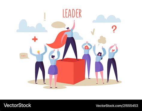 Business Leadership Concept Manager Leader Vector Image