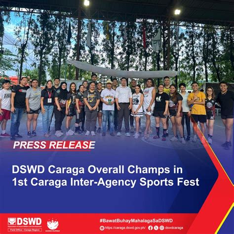 Dswd Caraga Overall Champs In 1st Caraga Inter Agency Sports Fest