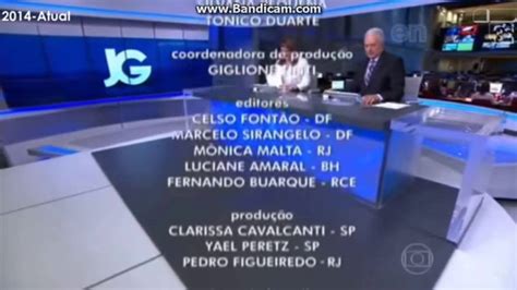 Encerramento Do Jornal Da Globo 2014 YouTube