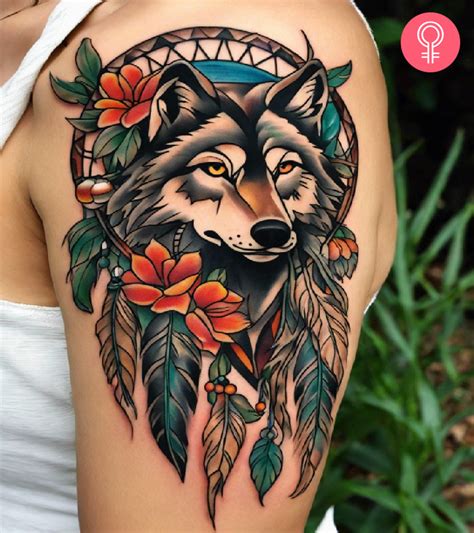 8 Best Wolf Dreamcatcher Tattoo Designs Owning The Night