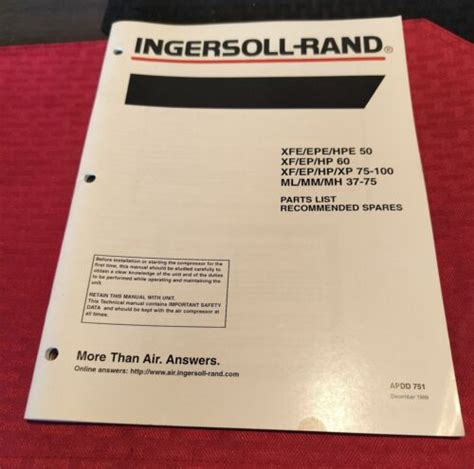 Ingersoll Rand Manual Parts List EBay