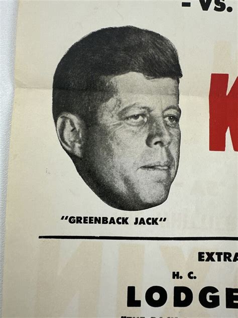 John F Kennedy Richard Nixon Jfk Campaign Poster Scarce Rare Original Fight Ebay