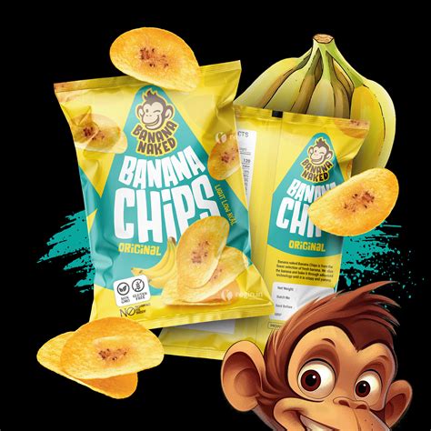 Banana Naked Brand Chips Pouch Design Behance