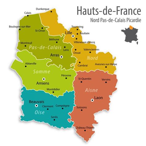 Carte Des Hauts De France Hauts De France Carte Des Villes