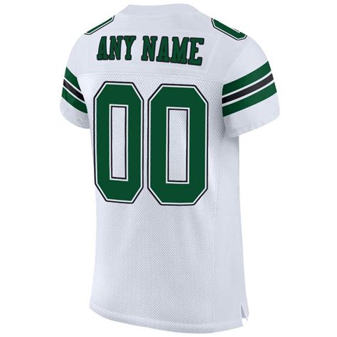 Custom White Gotham Green-Black Mesh Football Jersey – Cadadesigns