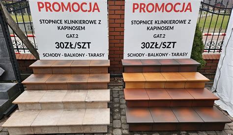 Stopnice klinkierowe z kapinosem 6 wzorów Promocja Mszana Dolna