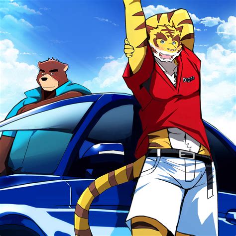 The Big Imageboard Tbib Bear Bearlovestiger13 Blush Car Clothed