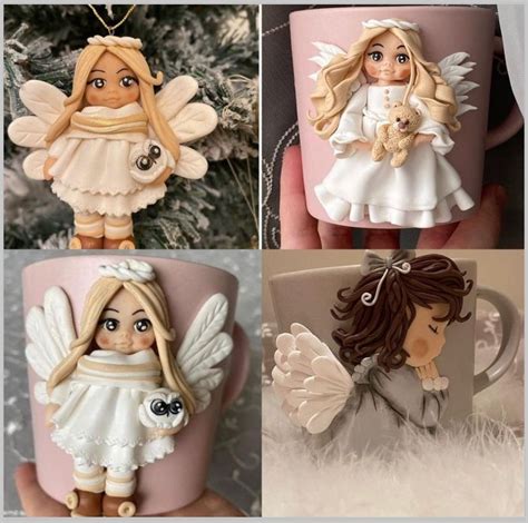 Polymer Clay Angels Ideas 55 Photo Diy Clay Angel Christmas Tree Toy Beautiful Figure Angel