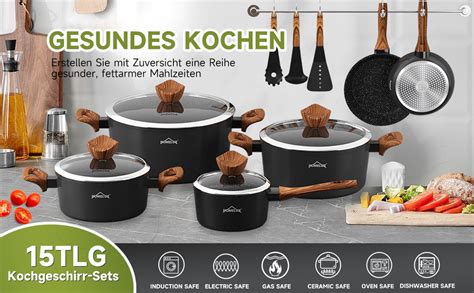 Amazon De Topfset Pfanne Induktion Homelux Tlg Induktions T Pfe Set