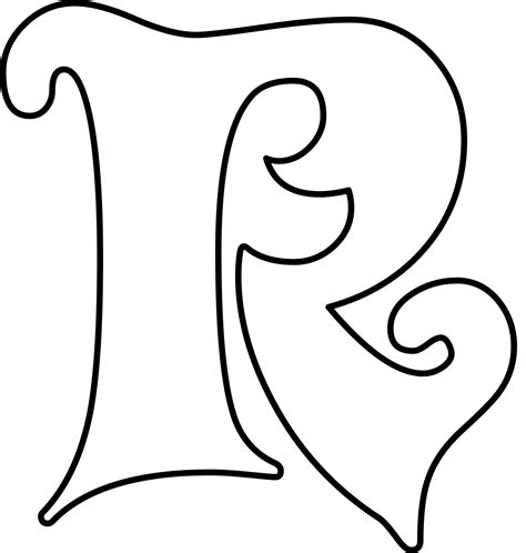 R Stencil Print Customize Or Make Your Own Free At Rapidresizer