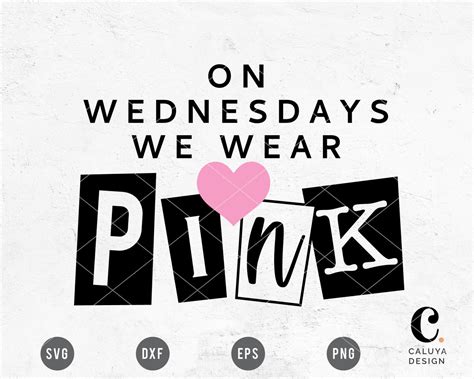 On Wednesday We Wear Pink SVG Cuttable File For Cricut – Caluya Design