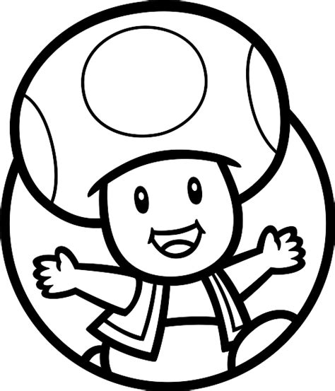 Fileartwork Lineart Toad Circlesvg Nintendo Fandom Powered