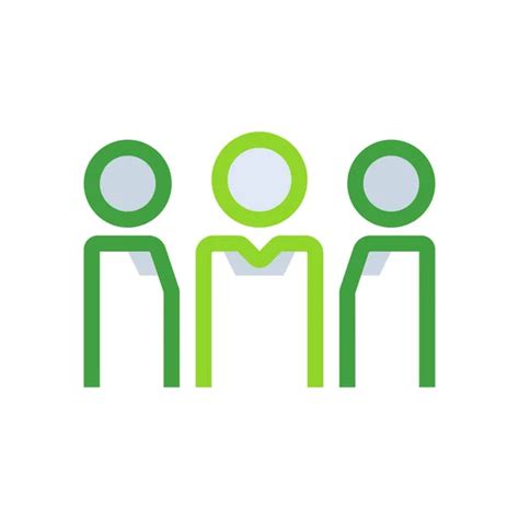 Leadership Business People Icon Green Outline Style Leadership Business