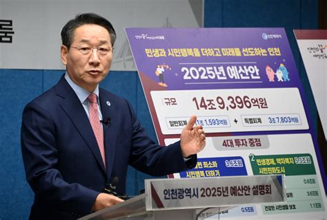 인천시 내년 예산 14조9000억원 편성 10년 만에 예산 규모 감축 Save Internet 뉴데일리