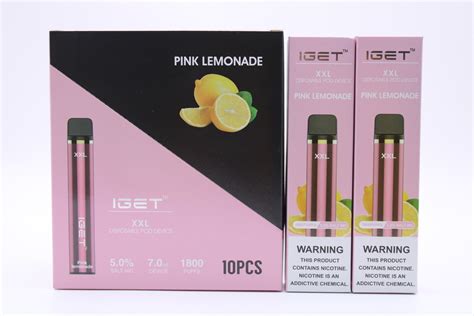 Original Iget Xxl 1800 Puffs Disposable Pod Cigarettes Device 950mah