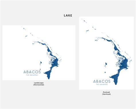 Abacos The Bahamas Map - Abaco Bahamas Art Print, Bahamas Islands - 12 ...